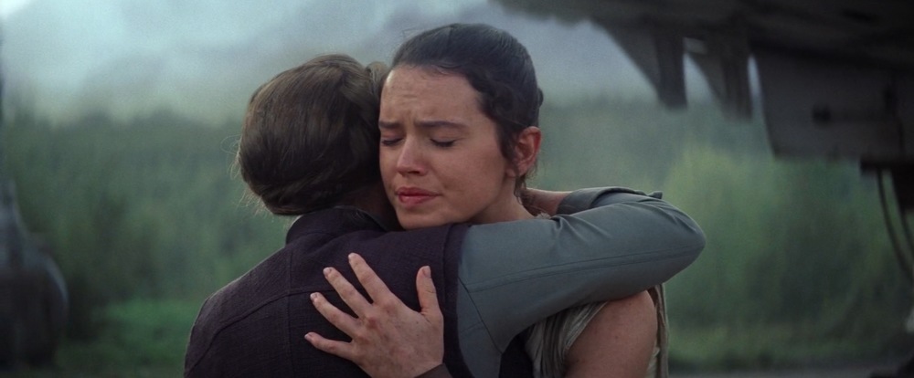 Rey meets Luke Skywalker. Ending scene from Star Wars Episode VII The Force  Awakens