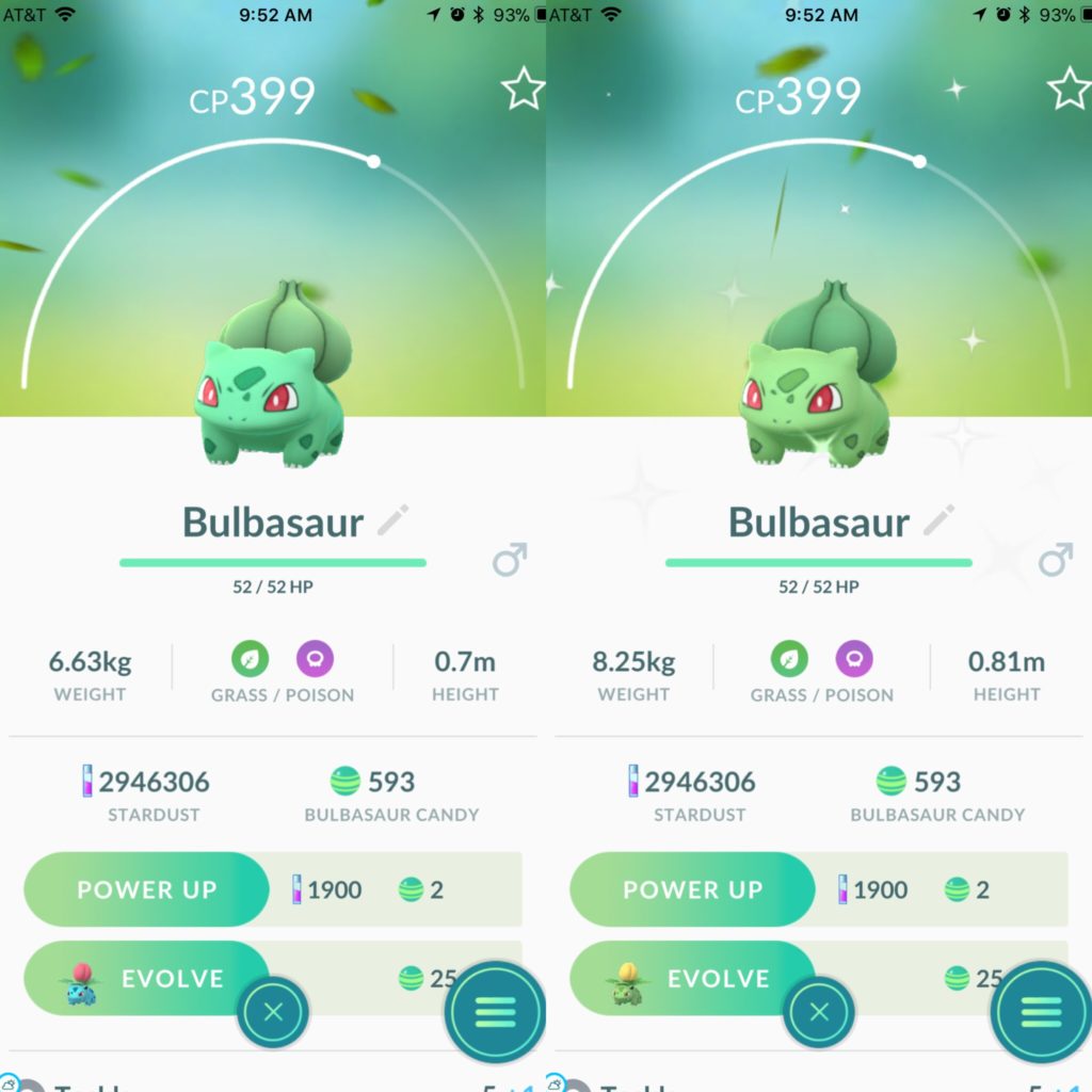 Shiny Bulbasaur - Pokemon Go