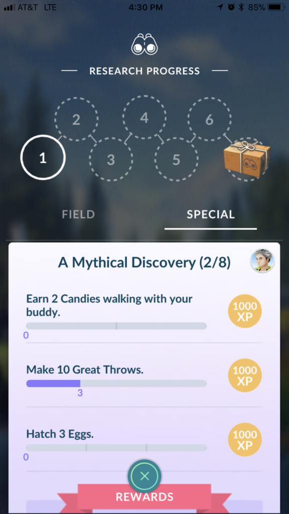 Pokémon Go adds research and Mew