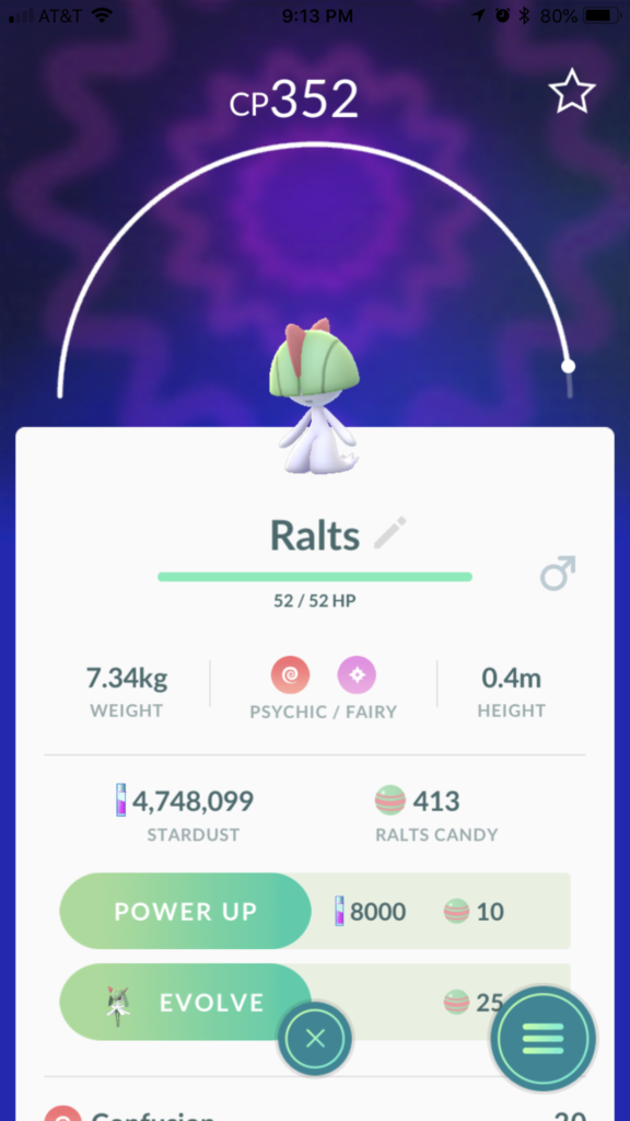 I got her as a Ralts, but I'm leveling her right now : r/pokemongo